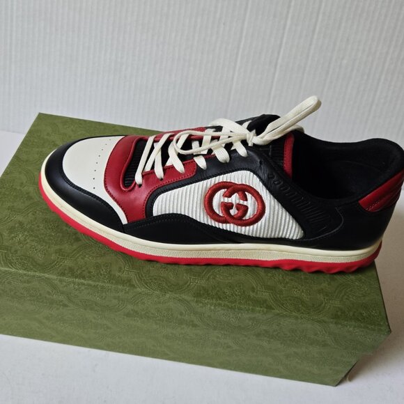 NIB Gucci Mac80 black leather Sneakers G 11.5 US 12-12.5 - Picture 7 of 13